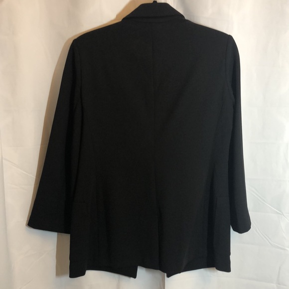 Jones Studio black lapel open front blazer - Picture 3 of 3